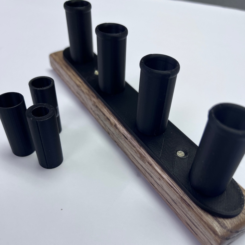 #14 Custom 4 Pen holder - Free Shipping w/adapters - Oak base